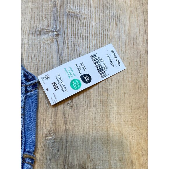 Oshkosh Bgosh Blue Denim Overalls 18M Adjustable Straps Side Pockets Toddler Boy - Picture 4 of 7